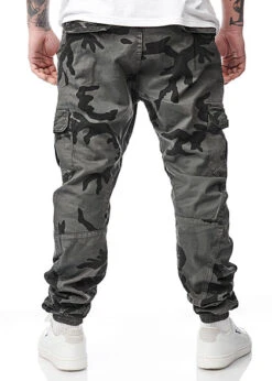 Urban Classics Herren Cargo Jogging Hose 6-Pockets Gummibund Grau Camouflage -Stilreich Geschäft 17094721 2