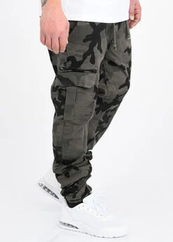 Urban Classics Herren Cargo Jogging Hose 6-Pockets Gummibund Grau Camouflage -Stilreich Geschäft 17094721 3
