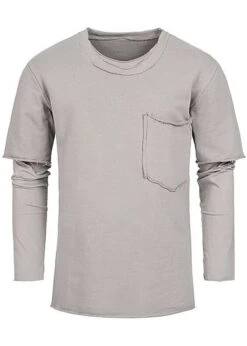 Seventyseven Lifestyle Men 2in1 Chest Pocket Boxer Crewneck Beige