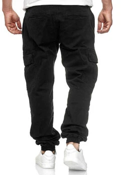 Seventyseven Lifestyle Herren Cargo Hose 6-Pockets Schwarz -Stilreich Geschäft 18031082 3