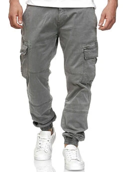 Seventyseven Lifestyle Herren Cargo Hose 6-Pockets Grau