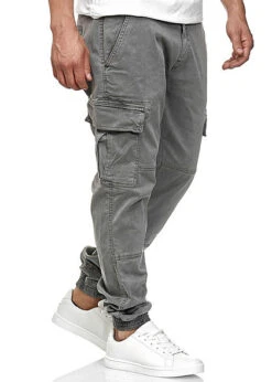 Seventyseven Lifestyle Herren Cargo Hose 6-Pockets Grau -Stilreich Geschäft 18031085 2