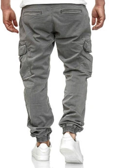 Seventyseven Lifestyle Herren Cargo Hose 6-Pockets Grau -Stilreich Geschäft 18031085 3