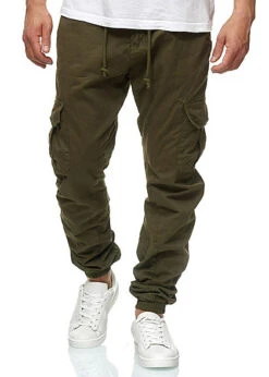 Urban Classics Herren Cargo Jogginghose Mit 6-Pockets Oliv Grün