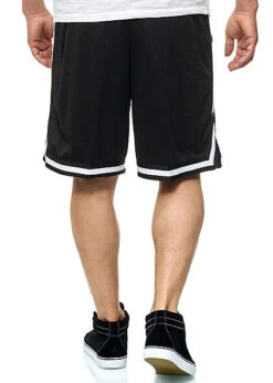 Urban Classics Herren Shorts Kurze Hose Mit Kontrast Streifen Schwarz Weiss -Stilreich Geschäft 18031800 3