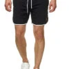 Urban Classics Herren Retro Swimshorts Schwarz Weiss