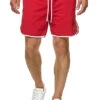 Urban Classics Herren Retro Swimshorts Fire Rot Weiss