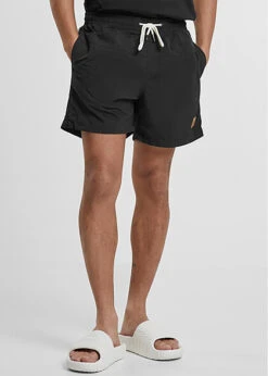Urban Classics Herren Badehose Block Swim Shorts M. 2-Pockets Schwarz