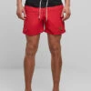 Urban Classics Herren Block Swim Shorts 2-Pockets Schwarz Rot