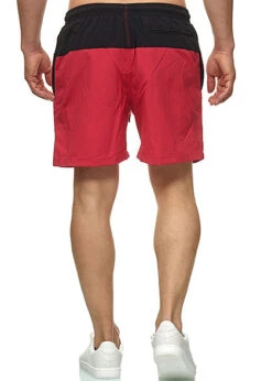 Urban Classics Herren Block Swim Shorts 2-Pockets Schwarz Rot -Stilreich Geschäft 19062594 3