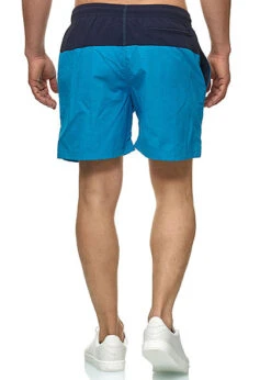 Urban Classics Herren Block Swim Shorts 2-Pockets Navy Blau Türkis -Stilreich Geschäft 19062603 3