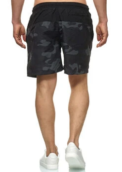 Urban Classics Herren Block Swim Shorts 2-Pockets Schwarz Dark Camo -Stilreich Geschäft 19062606 3