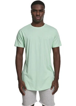 Urban Classics Herren Basic Shaped Long T-Shirt Neo Mint Grün -Stilreich Geschäft 19072901 2