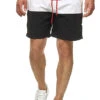 Urban Classics Herren Colorblock Swim Shorts Schwarz Rot Weiss