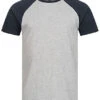 Urban Classics Herren 2-Tone Raglan T-Shirt Hell Grau Navy Blau