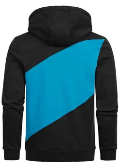 Urban Classics Herren Colorblock Zick Zack Hoodie Kapuze Schwarz Türkis Weiss -Stilreich Geschäft 19083416 2