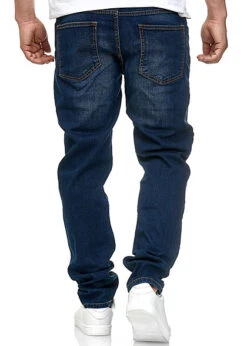 Urban Classics Herren Stretch Denim Jeans Hose 5-Pockets Dunkel Blau -Stilreich Geschäft 19094068 3