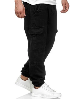 Urban Classics Herren Cargo Jeans Hose 6-Pockets Rinsed Wash Schwarz -Stilreich Geschäft 19104389 2