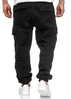 Urban Classics Herren Cargo Jeans Hose 6-Pockets Rinsed Wash Schwarz -Stilreich Geschäft 19104389 3