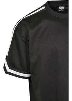 Urban Classics Herren T-Shirt Oversized Mit Mesh Und Kontraststreifen Schwarz Weiss -Stilreich Geschäft 19114915 3