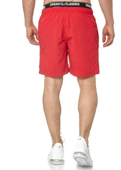 Urban Classics Herren 2in1 Swim Shorts Mit Logo Gummibund Fire Rot -Stilreich Geschäft 20030936 3