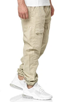 Urban Classics Herren Cargo Stoffhose Jogging Pants 6-Pockets Concrete Beige -Stilreich Geschäft 20031093 2