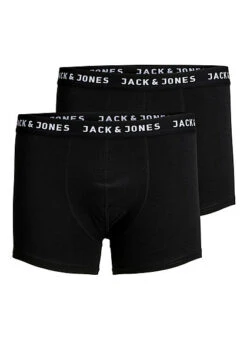 Jack & Jones Jack And Jones Herren NOOS 2er-Pack Boxershorts Unifarben Schwarz