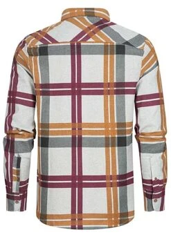 Brave Soul Herren Flanellhemd Karo Muster 2 Brusttaschen Hell Grau Rust Schwarz -Stilreich Geschäft 20094411 2