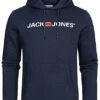 Jack & Jones Jack And Jones Herren NOOS Sweat Hoodie Kapuze Old Logo Print Kängurutasche Navy Blau