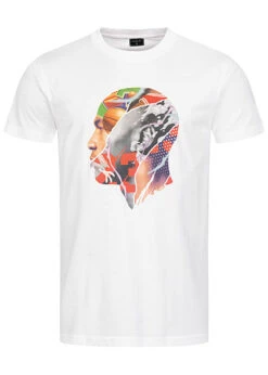 Mister Tee Herren T-Shirt Legend Head Print Weiss