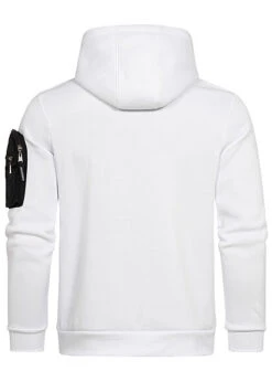 Brave Soul Herren Hoodie Känguru Tasche Zipper Schulter Tasche Optic Weiss Jet Schwarz -Stilreich Geschäft 21052541 2