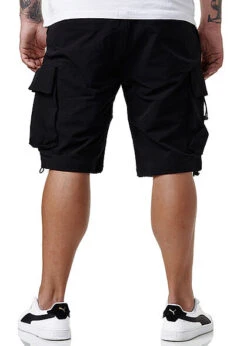 Sublevel Herren Cargo Bermuda Shorts 2-Pockets Schwarz -Stilreich Geschäft 21063012 3