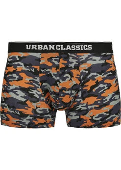 Urban Classics Herren 3-er Pack Boxer Shorts Blau Camo & Orange & Schwarz -Stilreich Geschäft 21063253 3