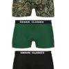 Urban Classics Herren 3-er Pack Boxer Shorts Dunkel Grün & Paisley & Schwarz