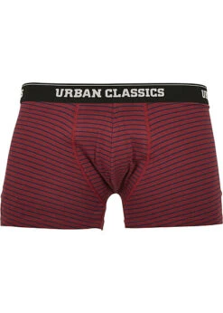 Urban Classics Herren 3-er Pack Boxer Shorts Streifen Bottle Grün & Rot & Weiss -Stilreich Geschäft 21063256 3