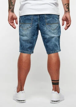 Seventyseven Lifestyle Herren Bermuda Jeans Shorts Destroy Look 5-Pockets Mid Blau Denim -Stilreich Geschäft 21078257 3