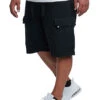 Lowrider Herren Cargo Bermuda Shorts Mit Tunnelzug 6-Pockets Schwarz
