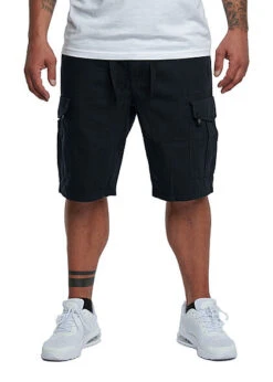 Lowrider Herren Cargo Bermuda Shorts Mit Tunnelzug 6-Pockets Schwarz -Stilreich Geschäft 21078261 2