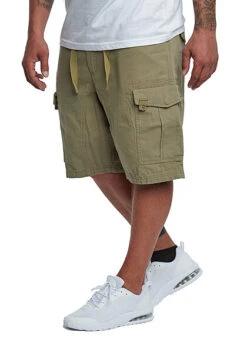 Lowrider Herren Cargo Bermuda Shorts Mit Tunnelzug 6-Pockets Khaki