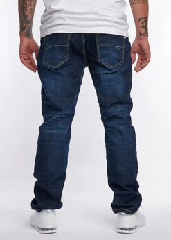Eight2Nine Herren Jeans Hose 5-Pockets Crash Optik Knopfleiste Dunkel Blau Denim -Stilreich Geschäft 21083757 3