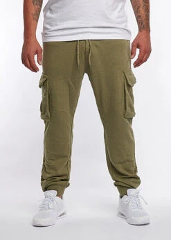 Eight2Nine Herren Cargo Sweat Hose 6-Pockets Tunnelzug & Rippblenden Ivy Oliv Grün -Stilreich Geschäft 21083771 2