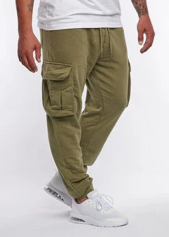 Eight2Nine Herren Cargo Sweat Hose 6-Pockets Tunnelzug & Rippblenden Ivy Oliv Grün -Stilreich Geschäft 21083771 3
