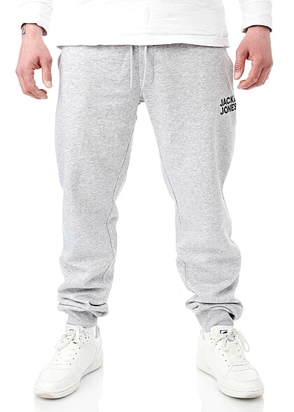 Jack & Jones Jack And Jones Herren NOOS Sweathose Jogginghose Logo Print 2-Pockets Hellgrau Mel. 5 Jack & Jones Jack And Jones Herren NOOS Sweathose Jogginghose Logo Print 2-Pockets Hellgrau Mel. – Bild 5