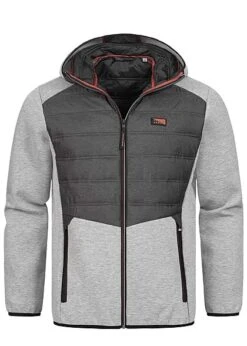 Jack & Jones Jack And Jones Herren NOOS Leichte Hybridjacke Zip-Hoodie Kapuze 2-Pockets Hellgrau