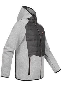 Jack & Jones Jack And Jones Herren NOOS Leichte Hybridjacke Zip-Hoodie Kapuze 2-Pockets Hellgrau -Stilreich Geschäft 21083881 2