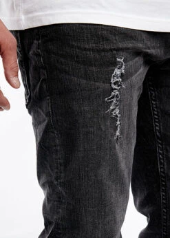 Hailys Herren Slim Fit Jeans Hose 5-Pockets Mit Kordel Am Hosenbund Schwarz Denim -Stilreich Geschäft 21092032 4