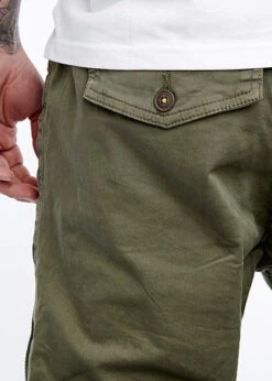 Urban Surface Herren Biker Stoffhose 5-Pockets Tunnelzug Rippbündchen Ivy Oliv Grün -Stilreich Geschäft 21093948 4