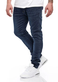 Indicode Herren Jeans Hose 5-Pockets Navy Blau