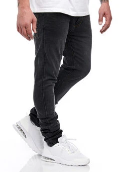Indicode Herren Jeans Hose 5-Pockets Vintage Black -Stilreich Geschäft 21110118 2