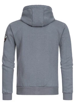 Geographical Norway Herren Zip-Hoodie Kapuze 2-Pockets Frontstickerrei Dunkel Grau -Stilreich Geschäft 21110255 2